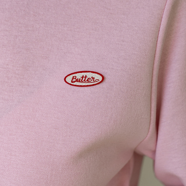 버터 자수 트임 3/4 sleeve sweatshirt
