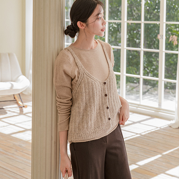 Soft Knitwear Bustier Set