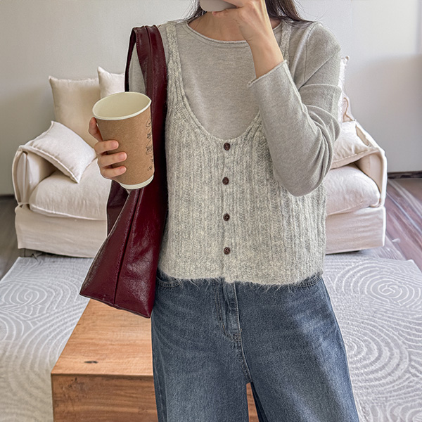 Soft Knitwear Bustier Set
