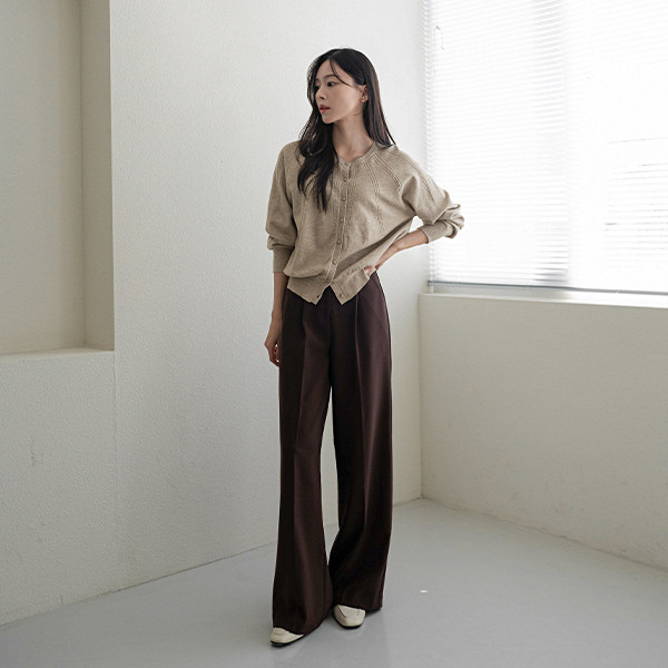 Viscose raglan cable cardigan