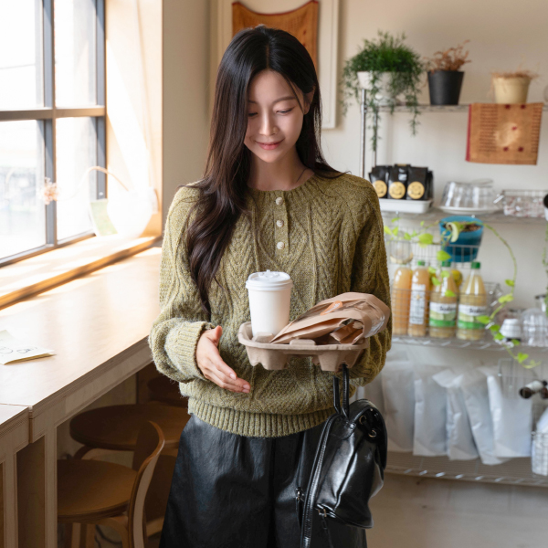 Alpaca Twiddle Wool Henry Neck Knitwear