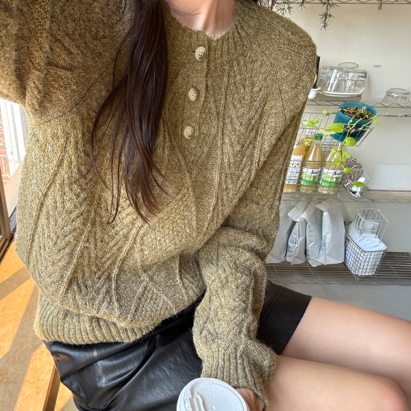 Alpaca Twiddle Wool Henry Neck Knitwear
