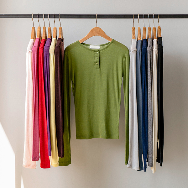 Soft Layered Button T-shirt
