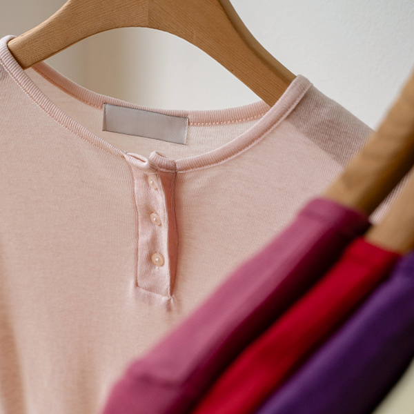 Soft Layered Button T-shirt