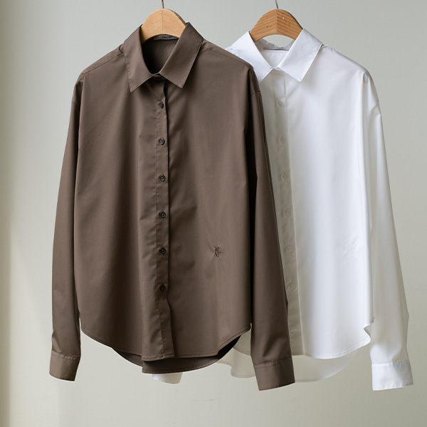[valyou] Classy Wrinkle-free Embroidery Shirt