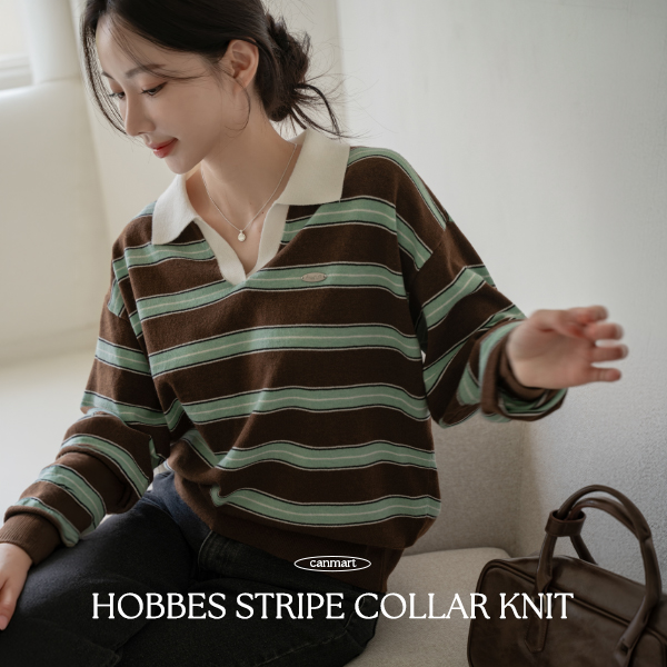 Hopes Horizontal Striped Collar Knitwear