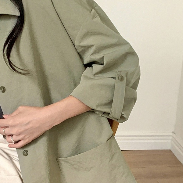Mild Collar Half Trench Jacket