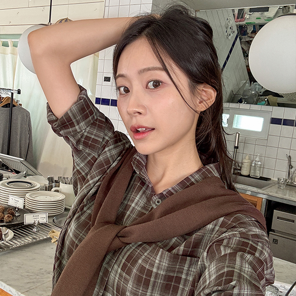 Autumn Color Matching Shawl Shirt Set