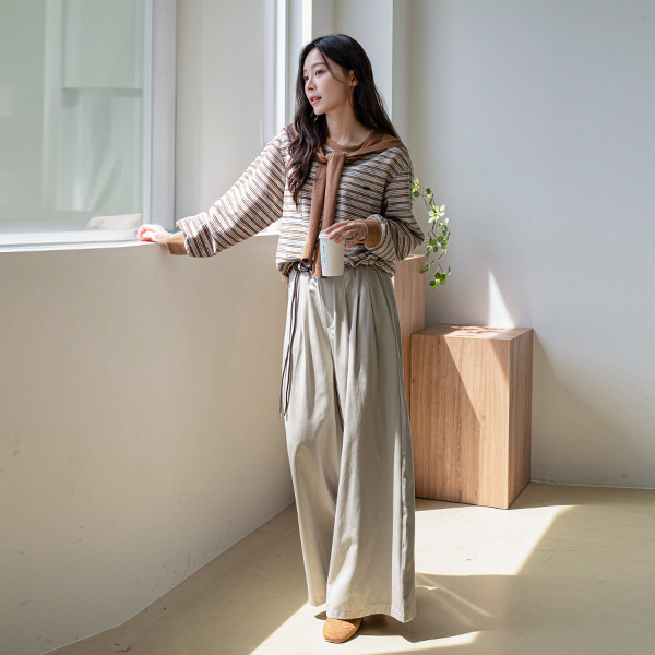 헤이우디 앞핀턱 Banding Pants