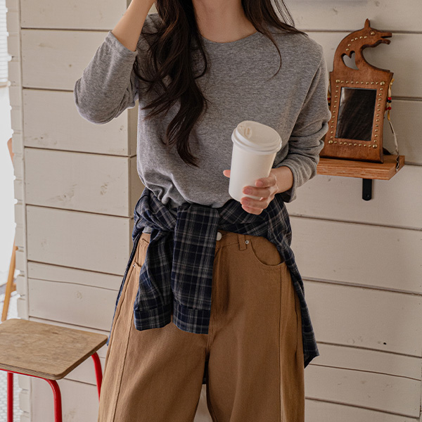 포시즌 Basic Round T-shirt
