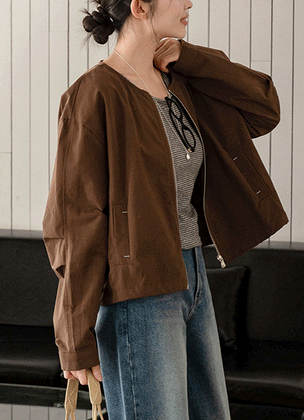 메이 horizontal striped Sleeveless shirts Jacket Set Korea