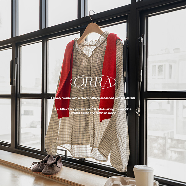 오르라 Freel Check Blouse