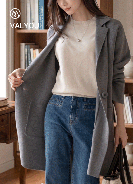 [valyou] One-ver Collar Jacket Korea