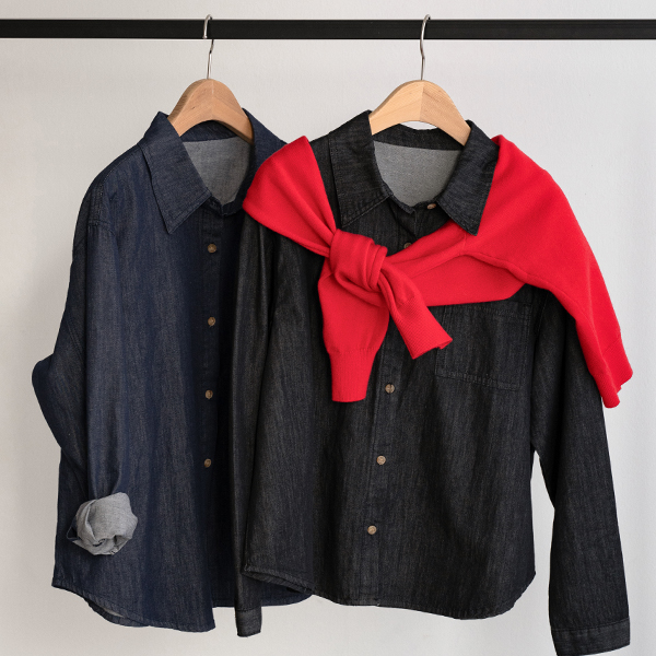 Marine Nonfade Raw Denim Shirt