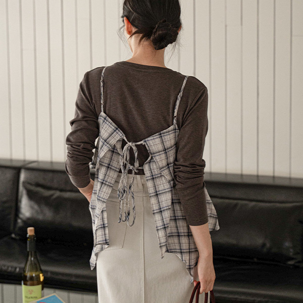 Two-way Mood Check Bustier Set