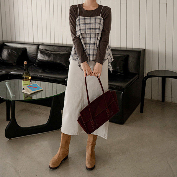 Two-way Mood Check Bustier Set