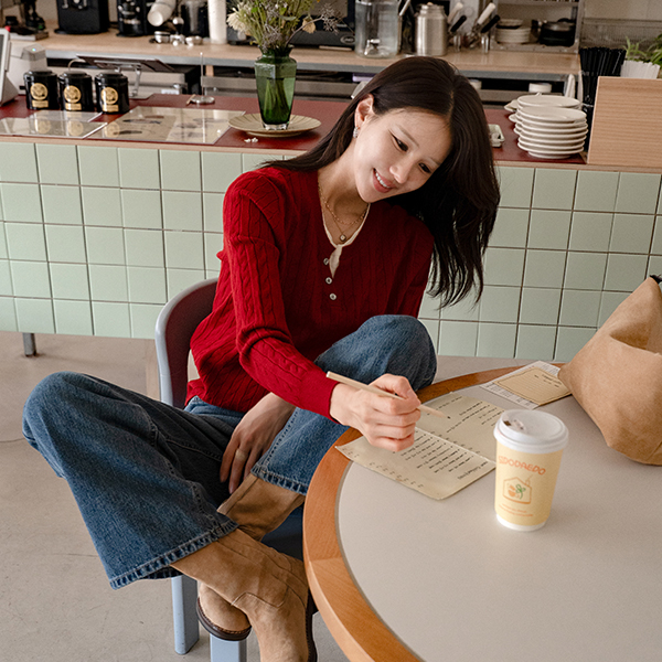 ring Twiddle 단추 layered Knitwear