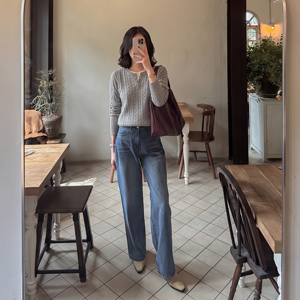 Ring Twiddle Button Layered Knitwear