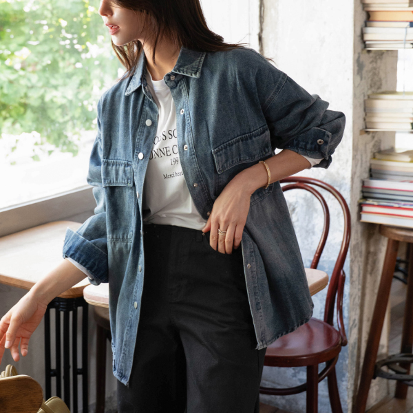 크레커 오버 Denim Shirt Jacket