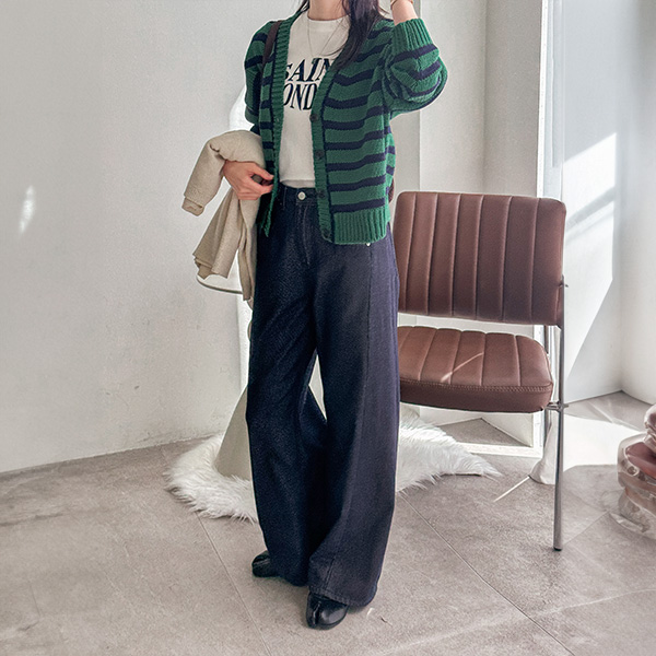 논페이드 슬럽 인밴딩 Denim Pants