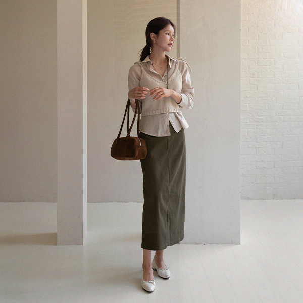 Twill Belt Skirt