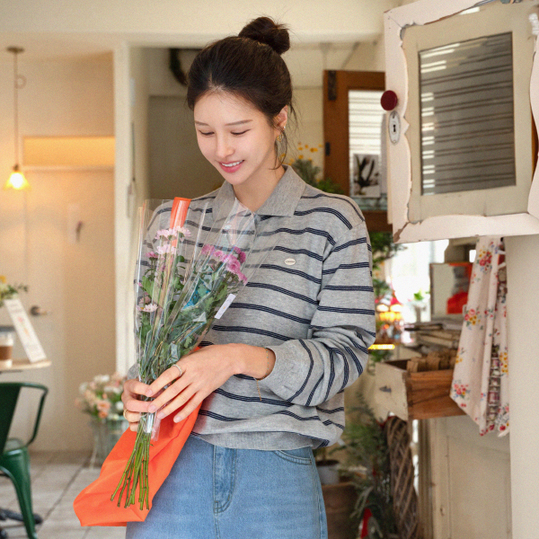 [valyou] Spring Cotton Collar Knitwear