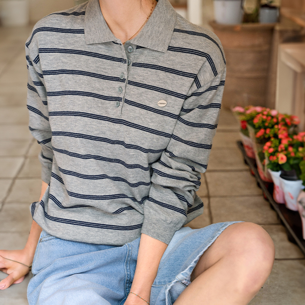 [valyou] Spring Cotton Collar Knitwear