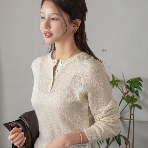 Mohair Henrineck Raglan Knitwear
