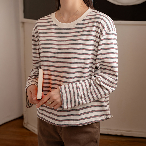 노멀 string Stripe T-shirt