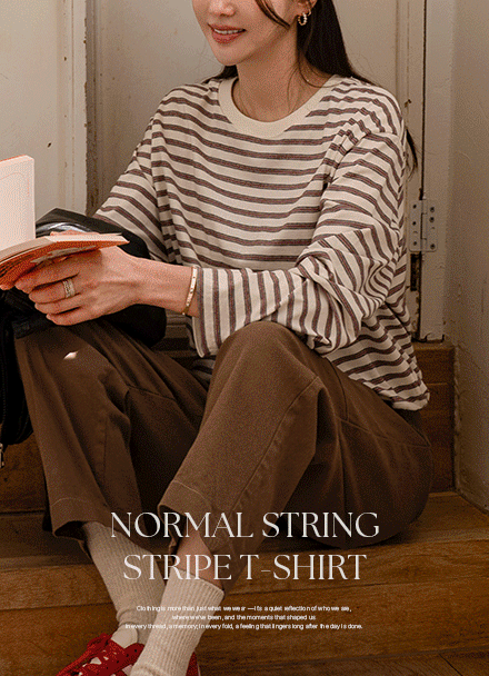 Normal String Stripe T-shirt Korea