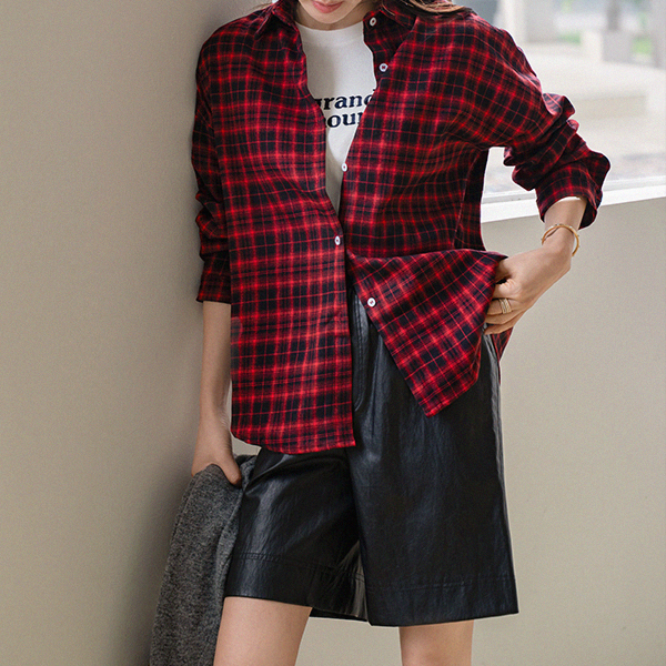모나코 Check Shirt Shirt