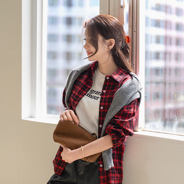 모나코 Check Shirt Shirt