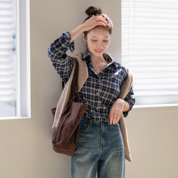 모나코 Check Shirt Shirt