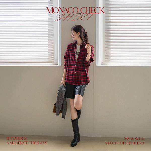 모나코 Check Shirt Shirt