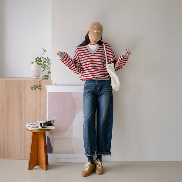 윌리 v Stripe sweatshirt