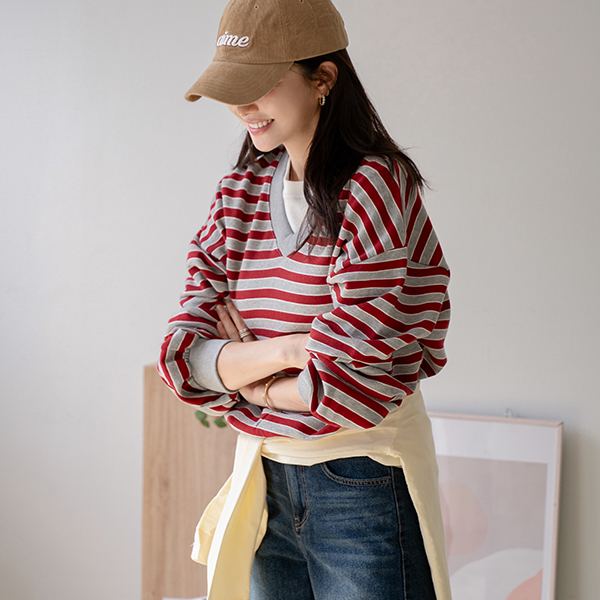 윌리 v Stripe sweatshirt
