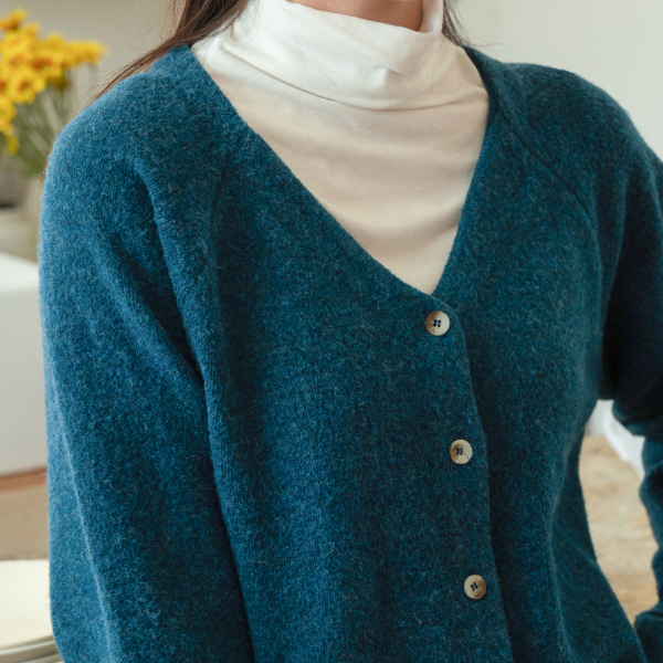 Cozy V-neck Wool Cardigan