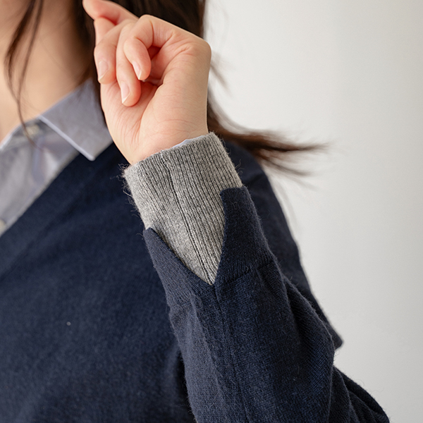Angora Color Matching Knitwear Cardigan