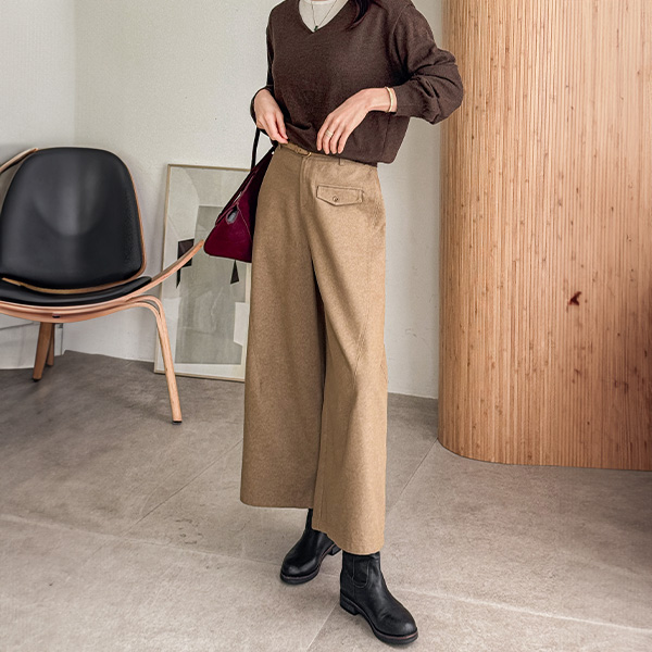 플랩 포켓 Banding Belt Set Pants