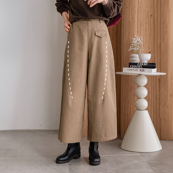 플랩 포켓 Banding Belt Set Pants