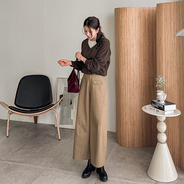 플랩 포켓 Banding Belt Set Pants