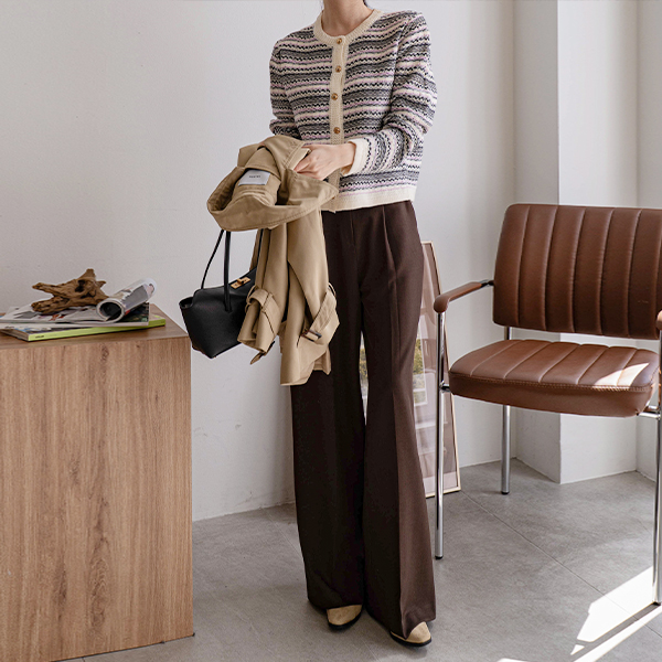 Golden Tweedy Knitwear Cardigan