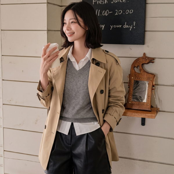 [valyou] Classic Harp Trench Jacket
