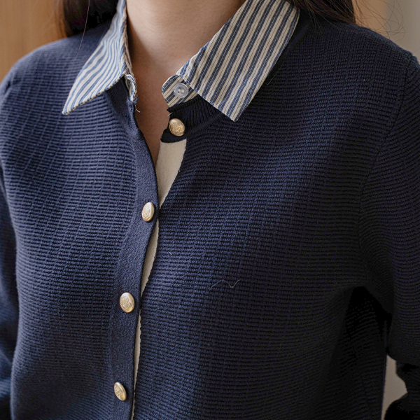 Barrel Shirt layered Cardigan