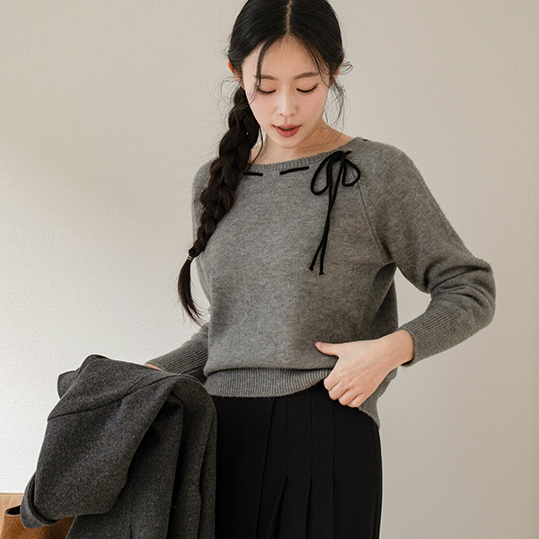 넥 bowknot key point 보트 Knitwear