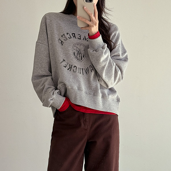Vintage 스템핑 나염 sweatshirt