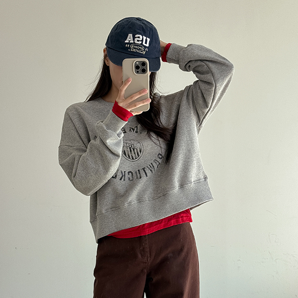 Vintage 스템핑 나염 sweatshirt