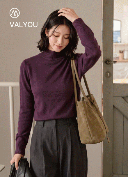 [70K cumulative sales][valyou] Soft half-turtleneck Knitwear Korea