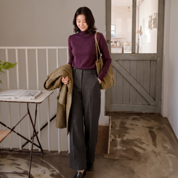 [70K cumulative sales][valyou] Soft half-turtleneck Knitwear