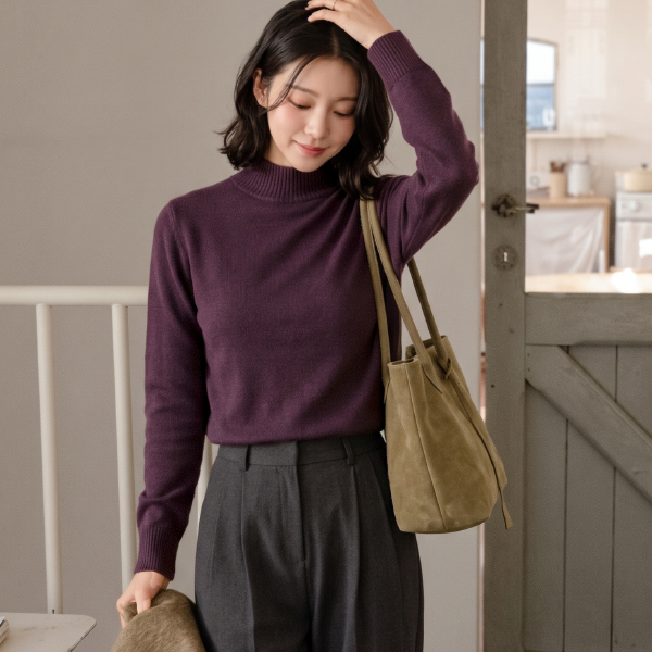 [70K cumulative sales][valyou] Soft half-turtleneck Knitwear